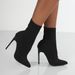 Women's Knit Ankle Boots Pointed Toe Chunky Heel Elastic Martin Boots Stretchy Sock Boots Fashion Casual Shoes Size 34-43_voghion.com