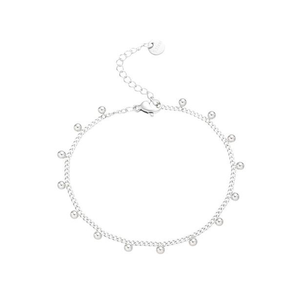 Women's Titanium Bead Bracelet Hand Jewelry Stainless Steel Non Fading Ins Texture Multi Color Matching Anklet_voghion.com
