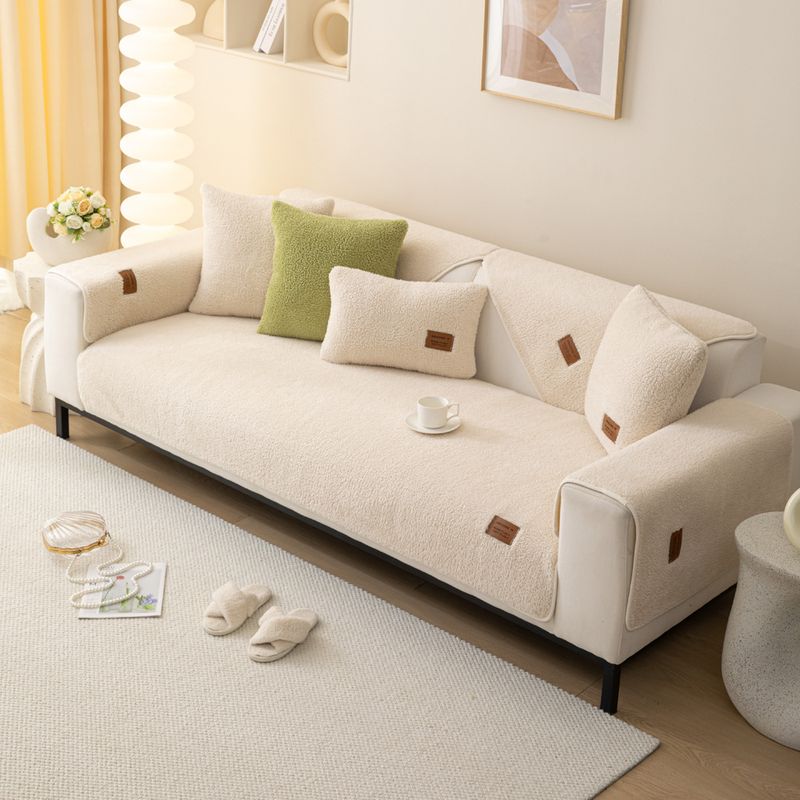 Unisex new winter lambskin sofa cushion non slip plush cushion simple modern sofa cover cloth towel_voghion.com