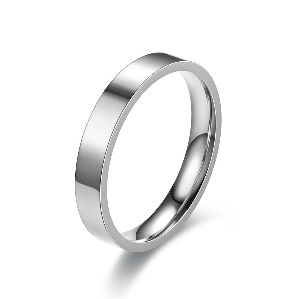 Non-Fading Personality Self-Discipline Titanium Steel Men's Plain Band Women's Minimalist Style Simple Niche Couple_voghion.com