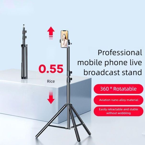 iPhone Floor Multi-Functional Tripod Photography Outdoor Live Streaming Stand Support Rack_voghion.com
