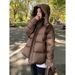 Korean Version Of Bread Down Women's Short Style Lamb Wool Collar, Hooded Cotton Jacket, Maillard Jacket_voghion.com