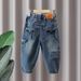 Fantovske jeans hlače, nov stil, tuji stil, otroške pomladne in jesenske modne, lepe otroške, kul, lepe dolge hlače_voghion.com