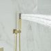 Luxurious Single Handle 2-Spray 10 In. Wall Mount Square Shower Head With Hand Shower Faucet_voghion.com