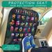 1pc Waterproof Car Seat Cover With Fun Alphabet & Animal Design - Durable Polyester Kick Mat To Protect Against Dirt,_voghion.com