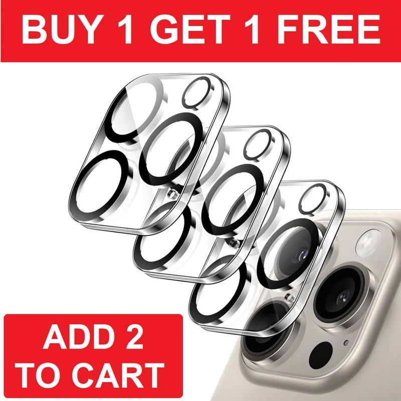 Tempered Glass CAMERA LENS Protector For IPhone 16 Pro Max Plus 15 14 13 12 11_voghion.com