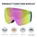Outdoor skiing magnetic with high-definition colorful double-layer fog and anti UV ski goggles for adults_voghion.com