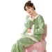 Autumn And Winter Thickened Velvet Lapel Pajamas Women's Cardigan Warm And Comfortable Pajamas Set_voghion.com