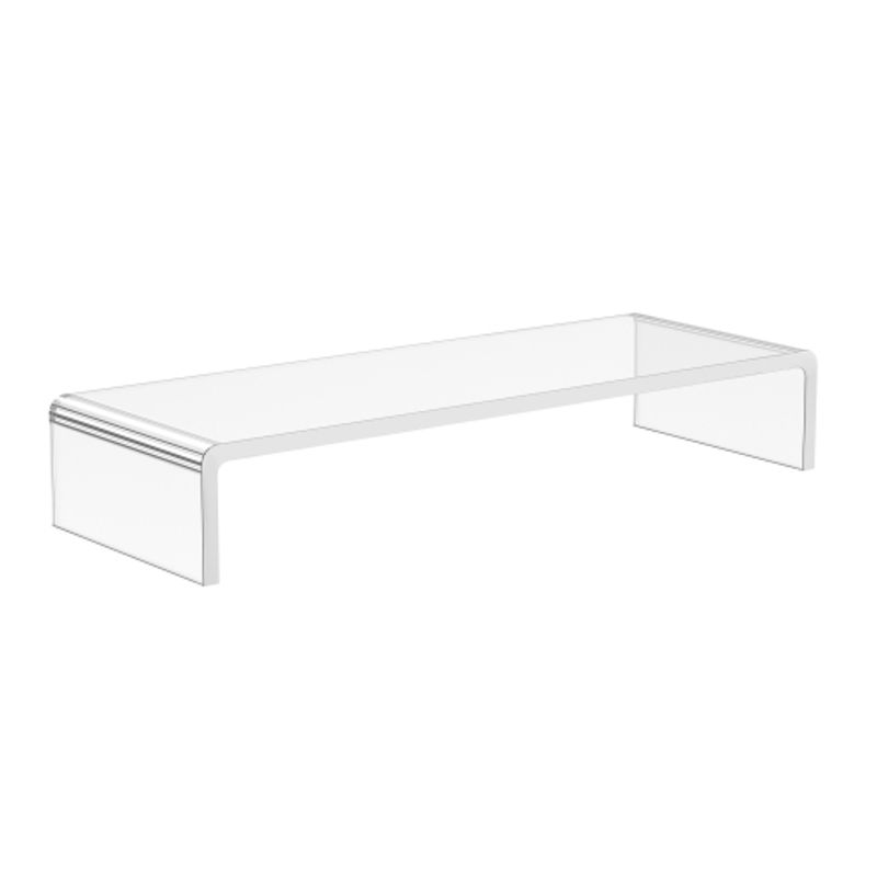 HOMCOM Ergonomischer Monitorstand Acryl Bildschirmständer Für Laptop, Computer, Notebook, Transparente, 53x19x9cm_voghion.com