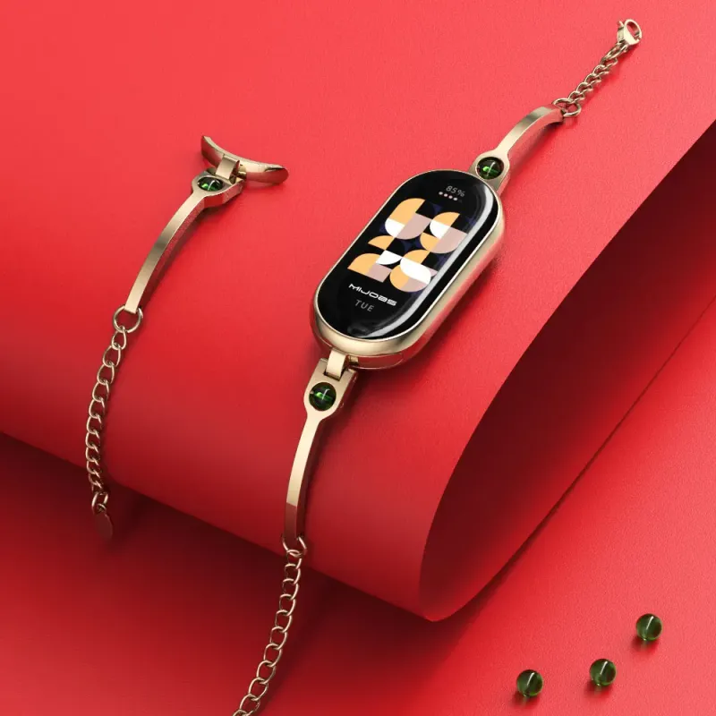 Xiaomi Mi Band 8 için Paslanmaz Çelik Yedek Kayış, Kadınlar için Bileklik, Akıllı Saat Aksesuarları_voghion.com