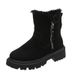 Snow 2024 Winter New Plush Lined Warm Cotton Shoes Plus Size Women's Boots_voghion.com