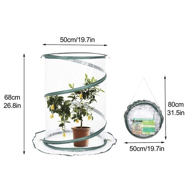 Mini stanza per fiori rotonda pieghevole antigelo antipioggia copertura per fiori tenere al caldo stanza per cortile giardino forniture_voghion.com