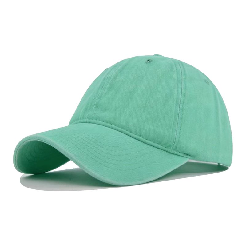Unbeatable Quality Washed All Cotton Soft Top Duckbill Solid Color Distressed Washed Denim Baseball Cap_voghion.com