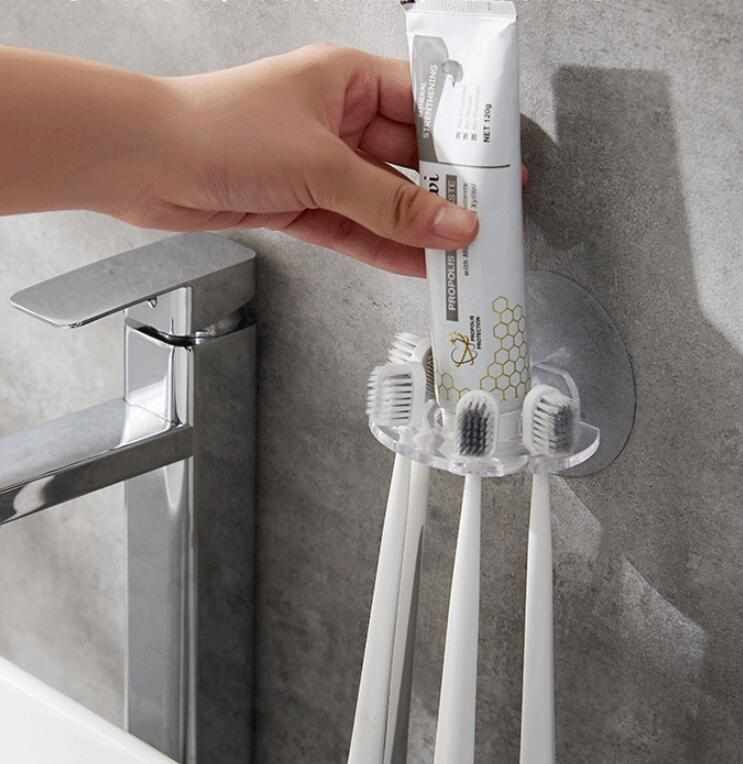 10 selbstklebende Wandhalterungen für Zahnpastaspender, Zahnbürstenhalter, Aufbewahrungsbehälter, Rasiererhalter und Badezimmerregale_voghion.com