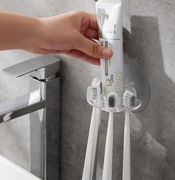 10 selbstklebende Wandhalterungen für Zahnpastaspender, Zahnbürstenhalter, Aufbewahrungsbehälter, Rasiererhalter und Badezimmerregale_voghion.com