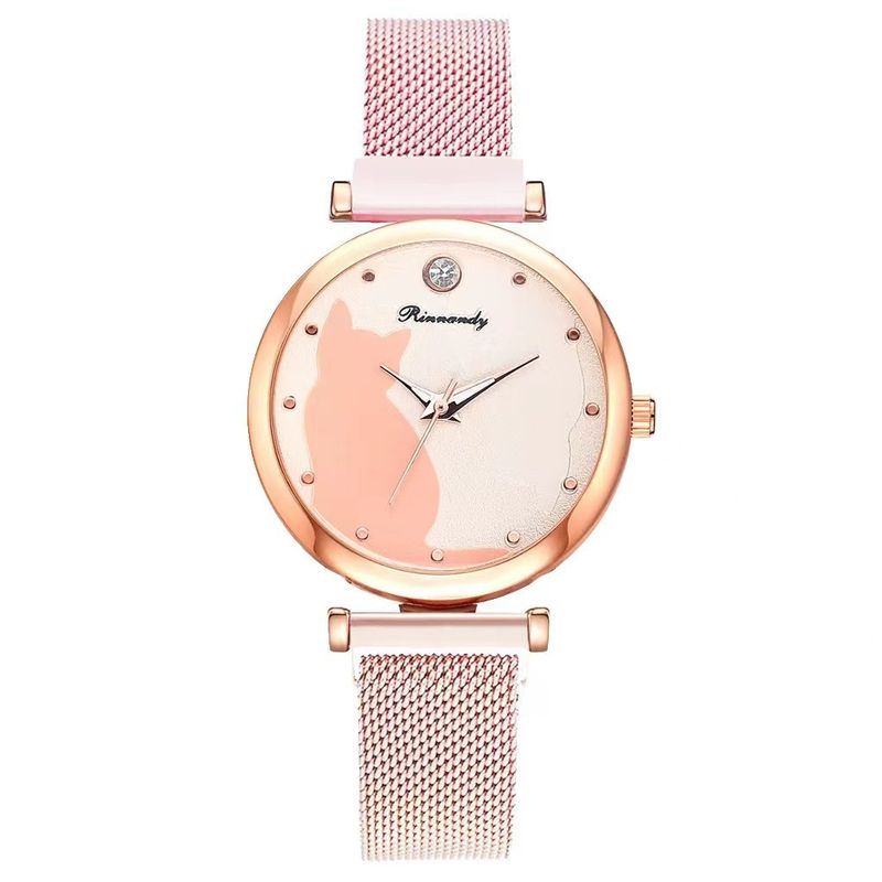 Explosive quartz watch new ladies watch cat fashion watch bracelet set magnet female watch_voghion.com
