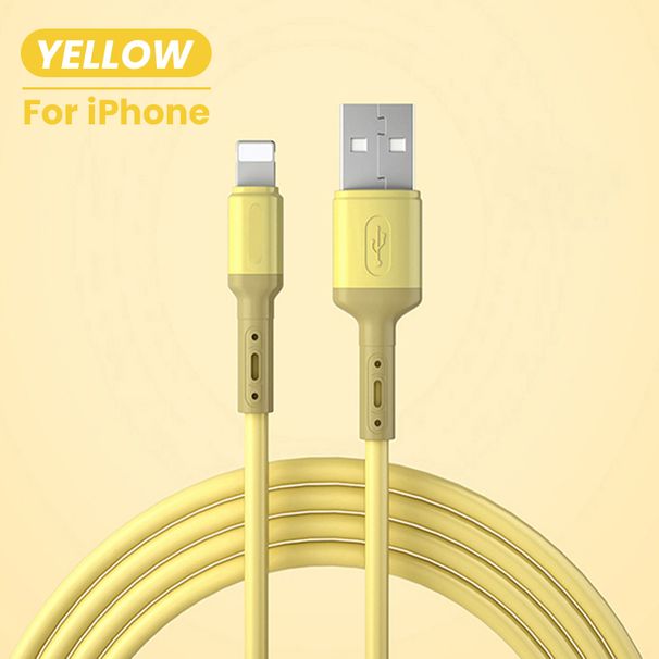 Kabel USB für iPhone 14 13 12 11 Pro Max XR XS 8 7 6s 5s Schnelle Daten Lade Ladegerät USB Draht Kabel Flüssigkeit Silicium_voghion.com