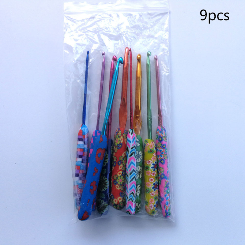 Bunt bedrucktes Häkelset, 14 weiche Häkelstücke aus Ton_voghion.com