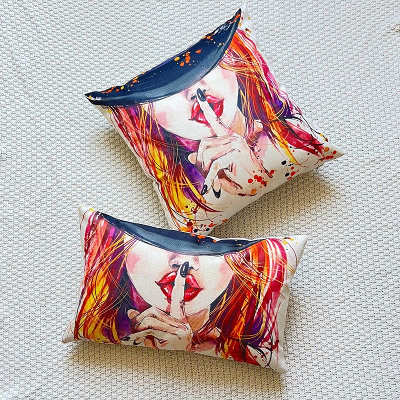 Spesialtilbud for løpende volum, fortykket lintrykk, skjønnhetstrykk, putetrekk, hjemmedekorasjon, gave, sofapute_voghion.com