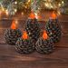 Decorazioni natalizie a forma di pigna - Candele a LED senza fiamma a forma di pigna per decorazioni da tavola, Halloween e feste_voghion.com