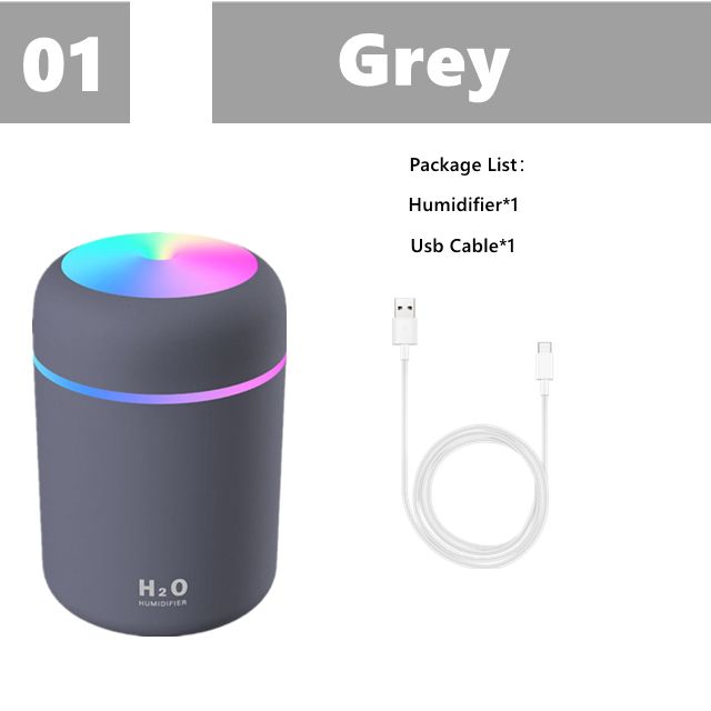 300ml Humidifier Portable Ultrasonic Aroma Diffuser Cool Mist Maker Air Humificador Purifier_voghion.com