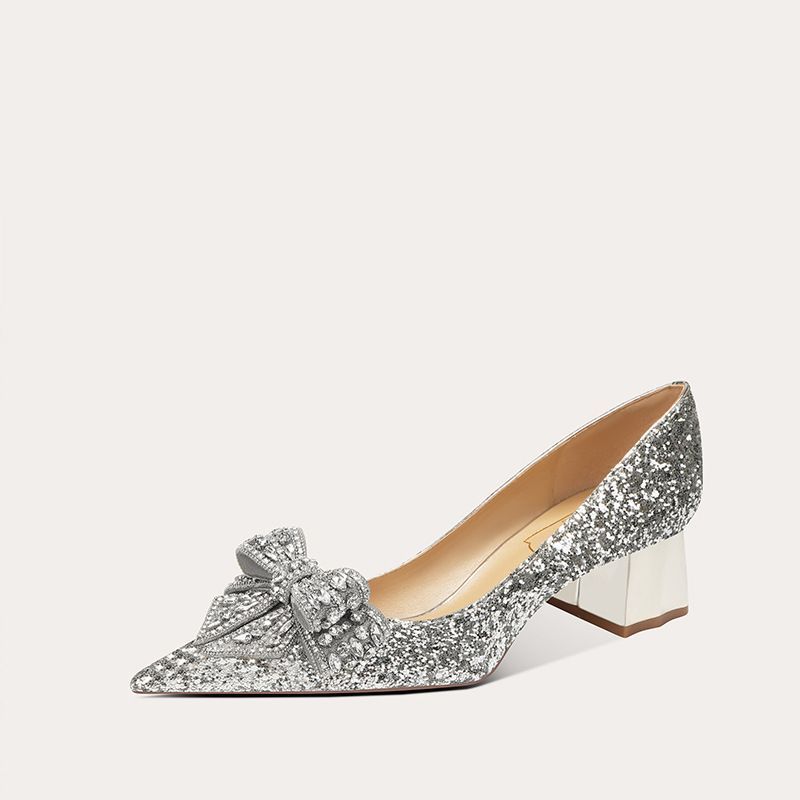 Xiuhe Kleid Zwei-Wear Hochzeit Herbst neue Strass Bogen Brautschuhe spitz Zehe Schaffell Stiletto High Heels für Frauen_voghion.com