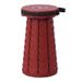 Outdoor Folding Stool Beach Folding Chair Adjustable Telescopic Stool Rainbow Folding Stool Plastic Fishing Net Red Small Stool_voghion.com