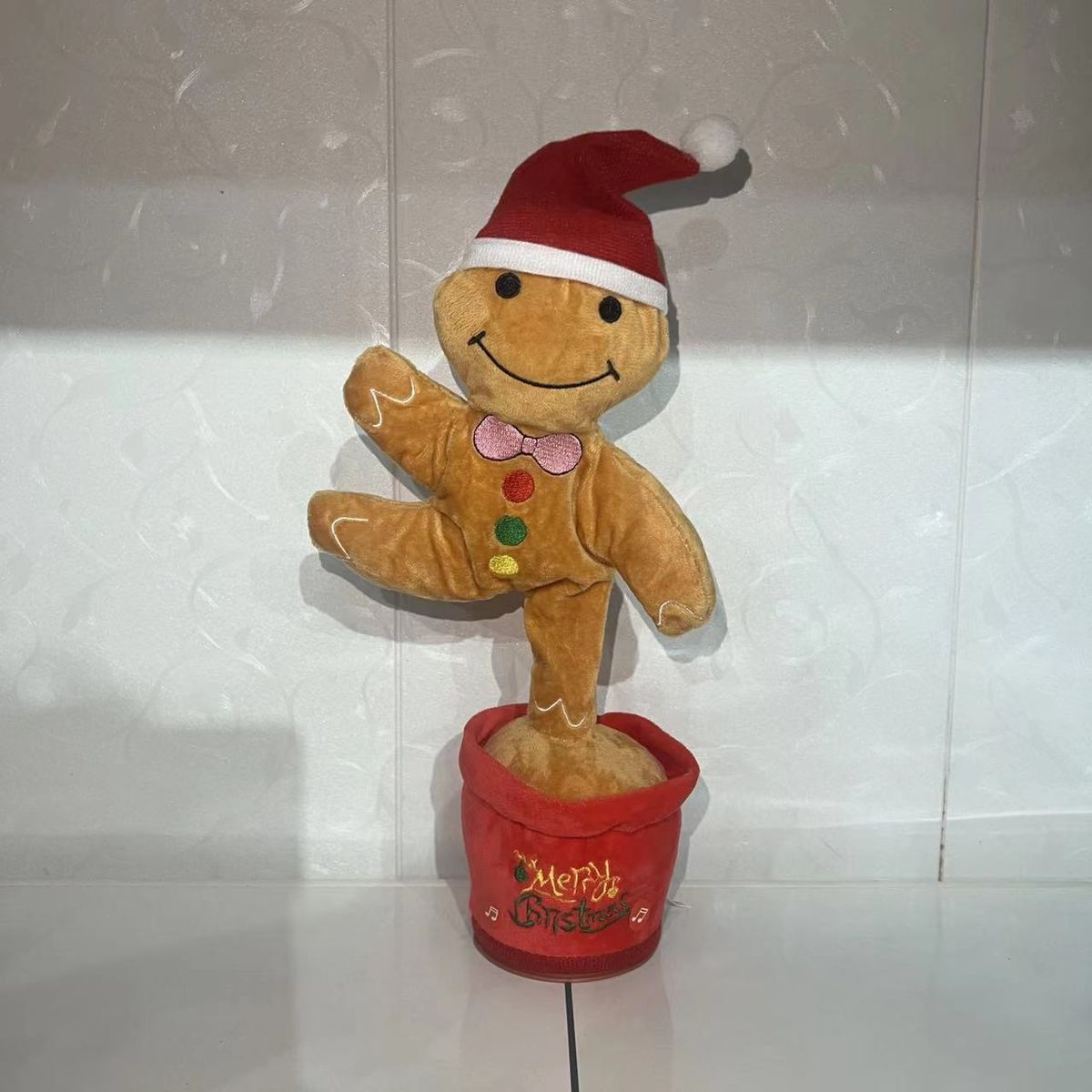 Christmas Dancing & Singing Plush Toys Set - Santa Penguin Reindeer Gingerbread Man Tree With LED Lights - Fun Holiday Decor & Gift For All Ages_voghion.com