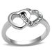 TK695 - High polished (no plating) Stainless Steel Ring with Top Grade Crystal in Clear_voghion.com