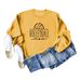 Langarm-Sweatshirt mit Rundhalsausschnitt und Volleyball-Fun-Muster für Damen_voghion.com