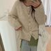 "Oversized Color-Block Cardigan – Soft Knit Button Front Sweater (Gray/Teal/Terracotta/Cream/Charcoal, One Size_voghion.com