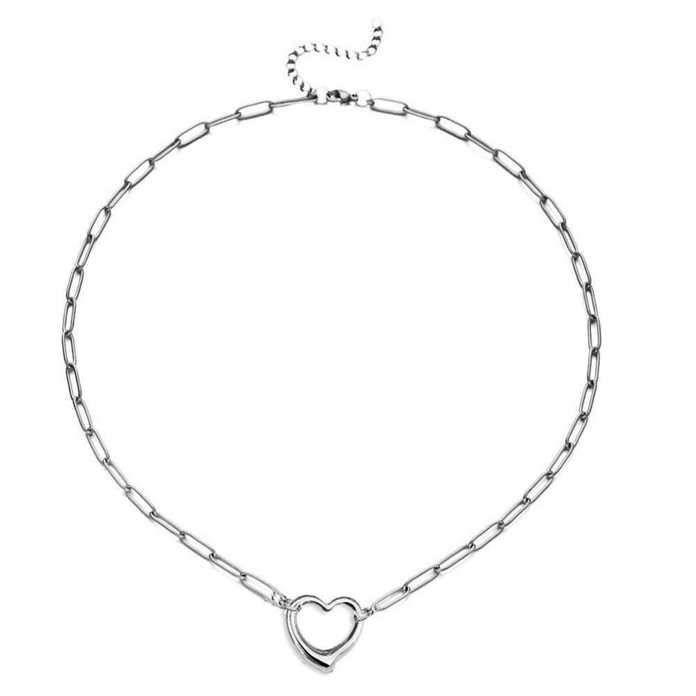 Collana con ciondolo a forma di clavicola, temperamento, con catenina in acciaio inossidabile, design di nicchia e moda per donna_voghion.com