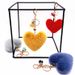 Portachiavi con ciondolo a forma di cuore, con ciondolo a forma di cuore, in peluche, per auto, con anello, creativo, piccolo regalo_voghion.com