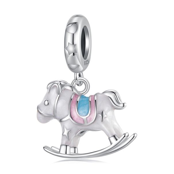 Carrousel Pendant Charm Sterling Silver Charm,SCC3037_voghion.com