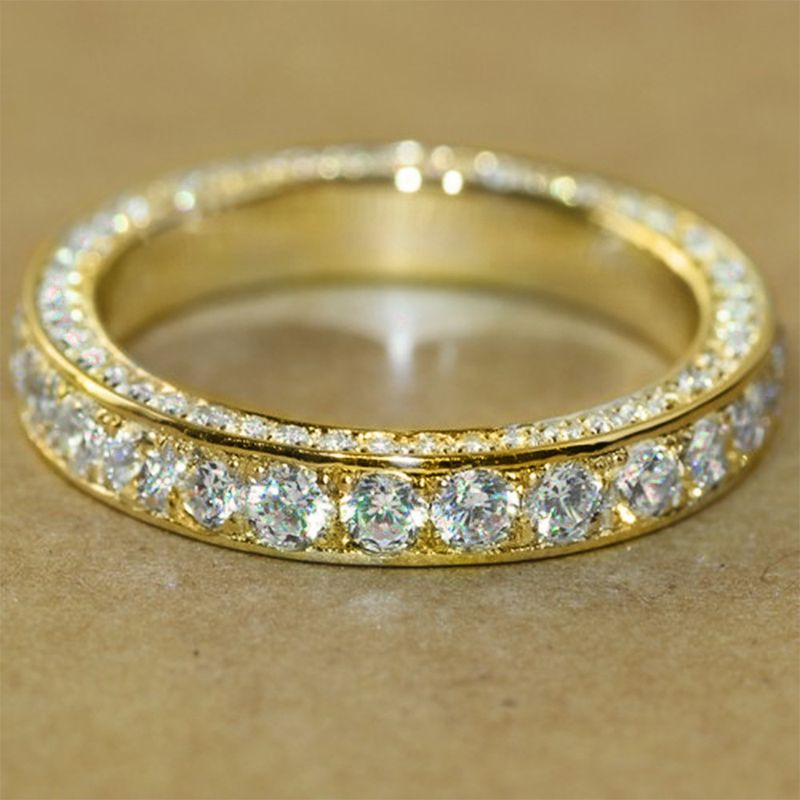 Ring Voller Kreis Micro Intarsien Zirkon Damen Ring Schmuck Mode Alle-Spiel Zubehör Ring_voghion.com