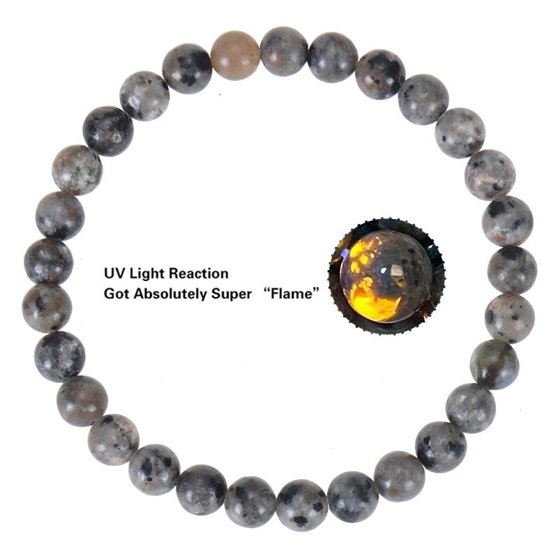 Bracciale unisex con perline in pietra naturale fiammeggiante in stile punk INS da 6/8/10 mm_voghion.com