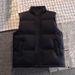 Unisex Fleece-Lined Vest – Winter Workwear Sleeveless Jacket With Utility Pockets (Black, Khaki)_voghion.com