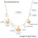 Square Sugar Stainless Steel Shell Zircon Imitation Pearl Bead Necklace, Fashionable And Versatile Beach Style Jewelry_voghion.com