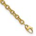 14k Polished And Textured Cable Link 7.5in Bracelet_voghion.com