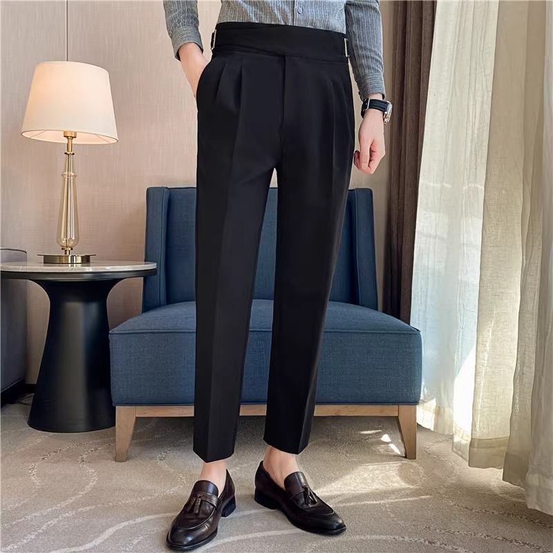 Vêtements pour hommes, pantalons neuf points, légers, luxueux, style décontracté, tendance, pour hommes d'affaires, haut de gamme_voghion.com