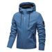 European Size Autumn Men's Simple Workwear Trendy Brand Hooded Outerwear Sports Casual Jacket_voghion.com