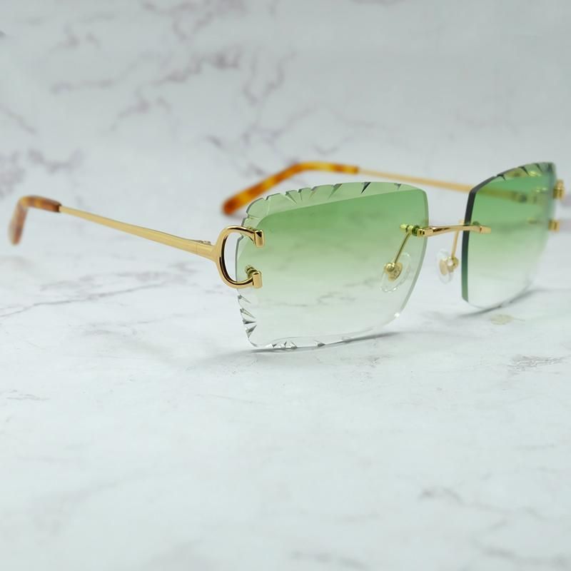 Stel Diamond Cut Carter Solbriller Mænd og Kvinder Stilfuld Wire C Designer Køreskærme Udendørs Beskyt Eyewear Party_voghion.com