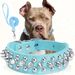 Pet Circle Bullet Stud Rivet Collar Leash Punk Dog Neck Ring_voghion.com