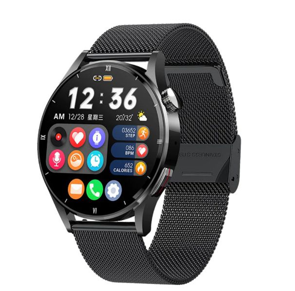 Smartwatch con assistente vocale QS39 HD, temperatura, frequenza cardiaca, calorie e chiamate sulla salute_voghion.com