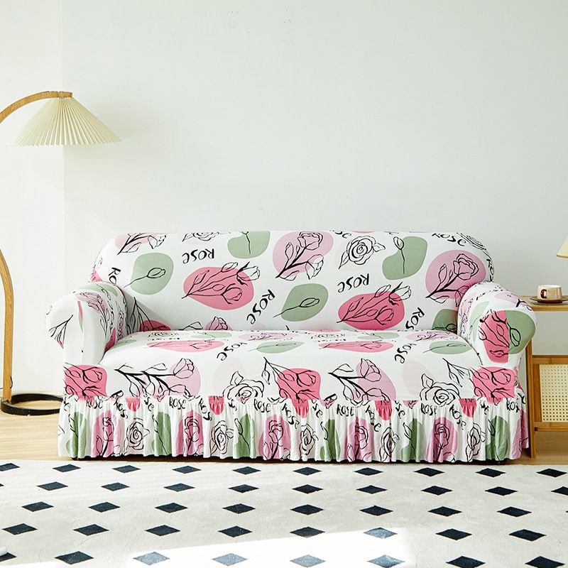 Elastischer Rock, bedruckte Sofabezug aus Milchseide, universeller Sofabezug für vier Jahreszeiten, Sofabezug, Vollbezug, Doppelsofa-Hut_voghion.com