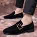 Chaussures en cuir décontractées pour hommes, de qualité imbattable, en daim givré, tendance et décontractées, style printemps, Le Fu Dou_voghion.com