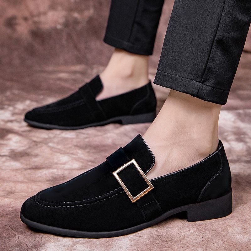 Unschlagbare Qualität Unschlagbare Qualität Frosted Wildleder für Herren Lazy Trendy Marke Casual Lederschuhe, Frühlingsstil Neue Le Fu Dou Schuhe_voghion.com