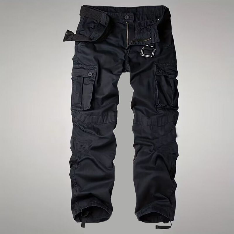 Dräidimensional Täscheveraarbechtung fir Männer mat ville Täsche, locker an haltbar Casual Outdoor Laanghosen, grouss Gréisst_voghion.com