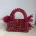 Handmade Small Green Bead With Feather Vacation Beading Handbag Deigner Beaded Ladie Party Bag Top-Handle Phone_voghion.com