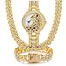 3PC Hip Hop Orologio Collana Bracciale Set di gioielli per le donne Bling Gold Sier Diamond Iced Out Catena cubana Reloj De Hombre_voghion.com